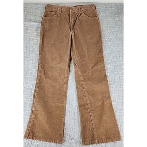 Vintage 70s 80s Lee Riders Brown Corduroy Mens Union Made Pants USA Made 31x28